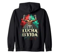 Lucha ES Vida Luchador Mexican Luchador Wrestling Spirit Sweat à Capuche
