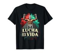 Lucha ES Vida Luchador Mexican Luchador Wrestling Spirit T-Shirt