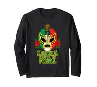 Lucha Hasta El Final Lucha Libre Masque Mexicain Luchador Fan Manche Longue