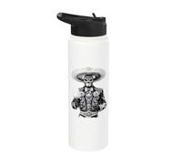 Lucha Libre Charro avec barbe à papa Stainless Steel Insulated Water Bottle