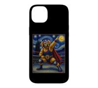 Lucha Libre Golden Retriever, Lutte Mexicaine, LuchadoreDog Coque pour iPhone 14 Plus