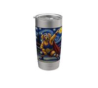 Lucha Libre Golden Retriever, lutte mexicaine, LuchadoreDog Gobelet isotherme en acier inoxydable double paroi