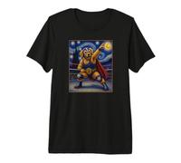 Lucha Libre Golden Retriever, Lutte Mexicaine, LuchadoreDog T-Shirt Haut de Gamme