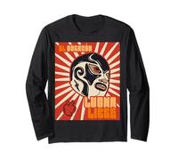 Lucha Libre Mexique Lutte El Goron Luchador Retro Sunburs Manche Longue