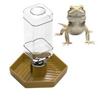 luchike Réservoir d'eau pour reptile - Distributeur d'eau automatique pour dragon barbu - Accessoires pour dragon barbu - Jaune poudré