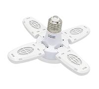 LUCHONG Plafonniers de Garage à LED 38W 6000LM 6500K E27/E26 - 4 Panneaux Réglables pour Garage, Atelier, Intérieur, Extérieur