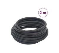vidaXL Tuyau d'air hybride 0,6" 2 m Noir Caoutchouc et PVC pour compresseur
