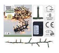 LUCI DI NATALE 1000 LED BIANCO CALDO 8 GIOCHI DI LUCE ESTERNO ALBERO INTERNO