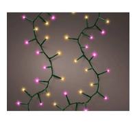 Luci Di Natale 1000 Led Rosa/Bianco Caldo 2250cm 8 Giochi Di Luce Addobbi Albero Interno Esterno Multicolore