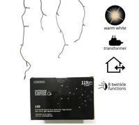 Luci Di Natale 119 Mini Led Effetto Ghiacciolo Bianco Caldo Decorazione Multicolore