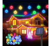 Luci Solari da Giardino, 30LED/8.1M/8Modalità Catena Luminosa Esterno, IP65 Impermeabile Luci Esterno Energia Solare per Festa, Campeggio, Balcone, Matrimonio, Gazebo(Multicolore+ Funzione di Memoria)