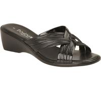 Lucia Sandale / mule à talon pour femme DF217 (39 EUR) (Noir mat/brillant)