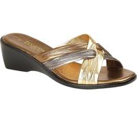 Lucia Sandale / mule à talon pour femme DF217 (40 EUR) (bronze/étain/or)