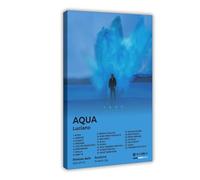 Luciano Poster artistique Hip Hop pour album de musique AQUA Liste des pistes Élégant rappeur chanteur Cadeau Décoration de chambre à coucher 40,6 x 61 cm