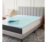LUCID 2 inch Zoned Gel Memory Foam Mattress Topper, King