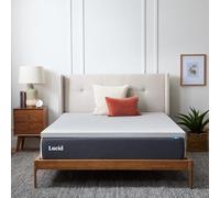 LUCID 2 pouces Surmatelas en mousse à mémoire de forme charbon de bambou - California King
