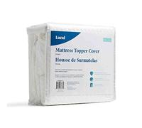 LUCID Housse Protection de Surmatelas - Douce et Respirante - Antidérapante, Lavable à la Machine (Surmatelas non Inclus) - 90 X 190 cm, 10 cm