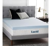 LUCID - LU40FF30GT Surmatelas en Mousse à mémoire de Forme en Gel de 10,2 cm - Design ventilé - Ultra Pelucheux - Lit Double