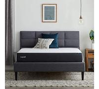 LUCID Memory Foam Mattress - Medium Feel Breathable Cover Matelas Mousse à mémoire de Forme 20 cm-Sensation Moyenne-Infusion de Gel-Housse Respirante, Polyester, Noir et Blanc, 90 x 200 cm