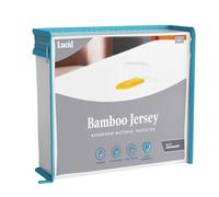 LUCID Protège-matelas en jersey de bambou de qualité supérieure - Ultra doux - Imperméable - White Twin