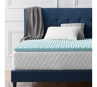 LUCID Surmatelas 140 x 200 cm | Conception Ergonomique Alvéolée et Respirante | Mousse à Memoire de Forme avec Gel Rafraichissant |Épaisseur 5 cm, 2 personnes