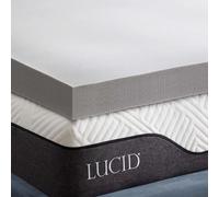 LUCID Surmatelas de 10 cm en Mousse à mémoire de Forme au de Charbon de Bambou - Surmatelas 120 x 200 cm