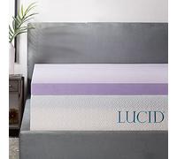 LUCID Surmatelas en Mousse à mémoire de Forme infusée Lavande 7,6 cm - Design ventilé - Taille Double