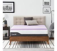 LUCID Surmatelas en Mousse, Design ventilé, mémoire infusée de Lavande, 5,1 cm