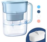 Lucid Water Filter Jug With 1 X 90 Day Filter,3.5 L,Reduces Fluoride,Chlorine And More,Nsf Certified,Bpa-Free,Blue (Replaceable Filter: Wd-Pf-01a Plus)