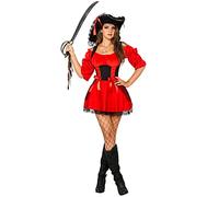 LUCIDA Déguisement femme pirate sexy - Rouge - Small