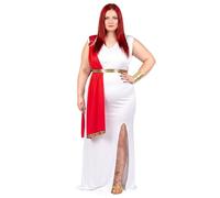 LUCIDA Déguisement grande taille déesse romaine à drapé femme