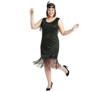 LUCIDA Déguisement grande taille robe Charleston noire femme