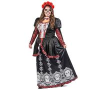 LUCIDA Déguisement grande taille robe longue Dia de los muertos femme