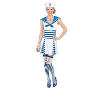 LUCIDA Déguisement marin robe rayée femme