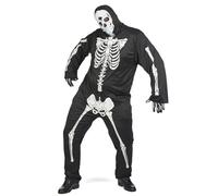 LUCIDA Déguisement noir squelette homme grande taille Halloween