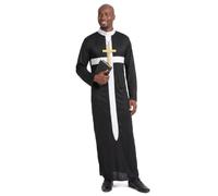 LUCIDA Déguisement prêtre croix blanche homme
