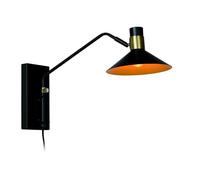 Lucide 05228/01/30 Applique Murale, Acier, 40 W, Noir, Or Mat/Laiton