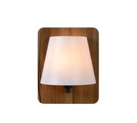 Lucide 77281/01/70 Idaho Applique Murale, E14, 15 W, Bois, Opalin, 12,5 x 12,5 x 25 cm