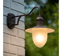Lucide Applique extérieur Aruba, dimmable, marron, Métal, Maison de campagne / Rustique, Applique Exterieur