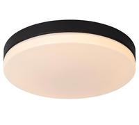 LUCIDE BISKIT - Plafonnier Salle de bains - Ø 40 cm - LED - 1x36W 2700K - IP44 - Détecteur De Mouvement - Noir
