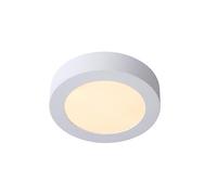 LUCIDE BRICE-LED - Plafonnier Salle de bains - Ø 18 cm - LED Dim. - 1x12W 3000K - IP44 - Blanc