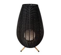 Lucide COLIN IP44 - Lampe de table Extérieur Rechargeable - Batterie - LED Dim. - 1x3W 3000K - IP44-3 StepDim - Noir