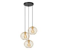 LUCIDE DANZA - Suspension - Ø 50 cm - 3xE27 - Or Mat/Laiton