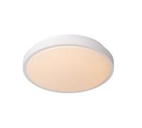 LUCIDE DASHER - Plafonnier Salle de bains - Ø 29,3 cm - LED - 1x12W 2700K - IP44- Détecteur De Mouvement & Jour/Nuit - Blanc