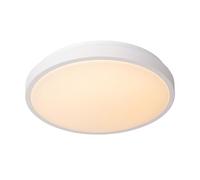 LUCIDE DASHER - Plafonnier Salle de bains - Ø 34,8 cm - LED - 1x18W 2700K - IP44- Détecteur De Mouvement & Jour/Nuit - Blanc