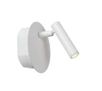 LUCIDE JOLIJN - Lampe de chevet/Applique mural Rechargeable - Batterie/Piles - Ø 10,2 cm - LED - 1x2W 3000K - Magnétique - Blanc