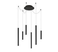 LUCIDE LORENZ - Suspension - Ø 120 cm - LED Dim. - 6x4W 3000K - Noir