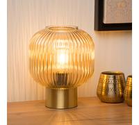 LUCIDE MALOTO - Lampe de table - Ø 20 cm - 1xE27 - Ambre