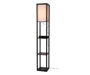 LUCIDE MENNO - Lampadaire - 1xE27 - Avec chargeur sans fil - Noir