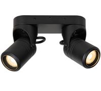 LUCIDE NIORT - Spot plafond Intérieur/Extérieur - 2xGU10 - IP44 - Noir
